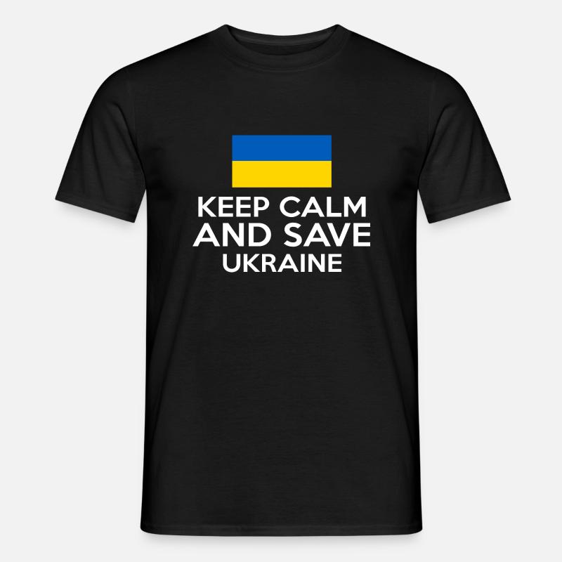 KEEP CALM AND SAVE UKRAINE - Men's T-shirt - black