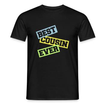 best cousin ever quote - Men's T-Shirt - black - Front - AI Model Male 178 light (178cm)