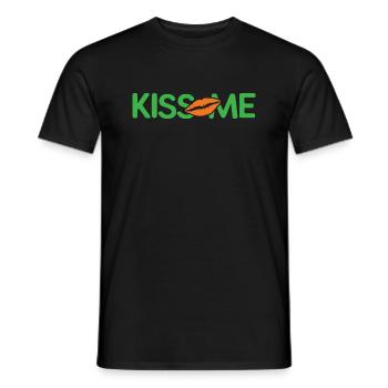 Kiss Me - Men's T-Shirt - black - Front - AI Model Male 178 light (178cm)