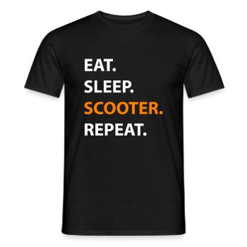 E-Scooter E-Roller Scooter - Männer T-Shirt - Schwarz - Vorne - AI Model Male 178 light (178cm)