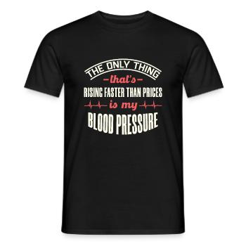 Das einzige, was schneller steigt als die Preise, ist - Männer T-Shirt - Schwarz - Vorne - AI Model Male 178 light (178cm)