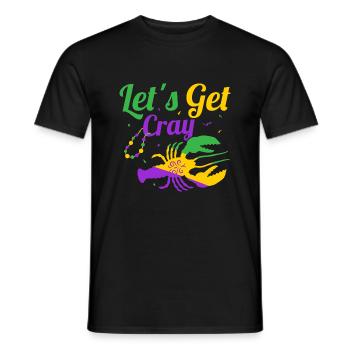 Let's Get Cray Mardi Gras Party - Männer T-Shirt - Schwarz - Vorne - AI Model Male 178 light (178cm)