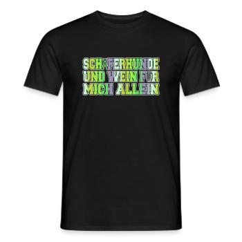 bachhund weihnachten zu vino sag alkohol - Männer T-Shirt - Schwarz - Vorne - AI Model Male 178 light (178cm)