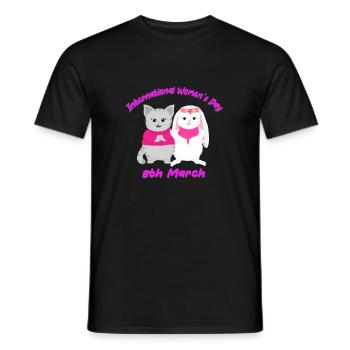 International Women's Day - Men's T-Shirt - black - Front - AI Model Male 178 light (178cm)