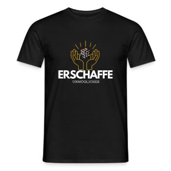 Erschaffe unmögliches - Männer T-Shirt - Schwarz - Vorne - AI Model Male 178 light (178cm)