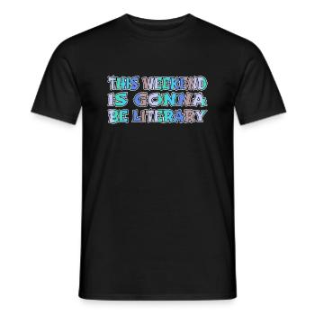 Gift Idea Book Fan Gift Book Lover Fun Cat - Men's T-Shirt - black - Front - AI Model Male 178 light (178cm)