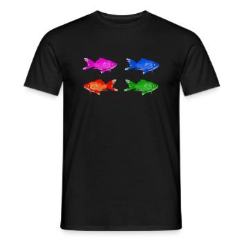 Fisch - Männer T-Shirt - Schwarz - Vorne - AI Model Male 178 light (178cm)
