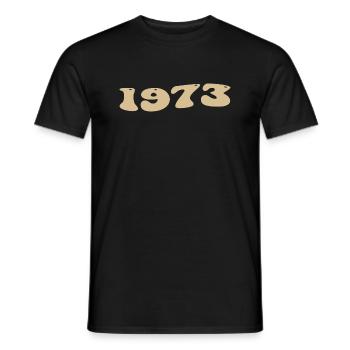 1973 Vintage Birthday Groovy Vintage Retro 1973 - Men's T-Shirt - black - Front - AI Model Male 178 light (178cm)