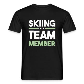 Équipe de ski - T-shirt homme - noir - Devant - AI Model Male 178 light (178cm)