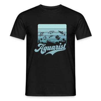 Aquarist Aquarium Owner Fish Keeping - Men's T-Shirt - black - Front - AI Model Male 178 light (178cm)