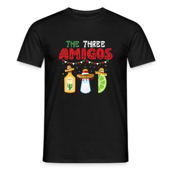 Les trois Amigos Cinco de Mayo Tequila au sel et à la lime - T-shirt homme - noir - Devant - AI Model Male 178 light (178cm)