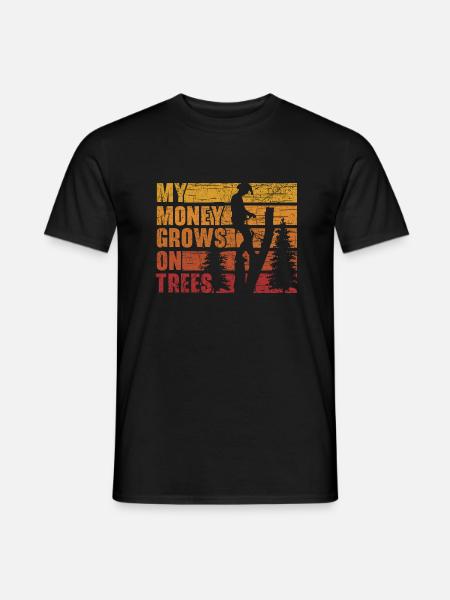 Mein Geld wächst auf Bäumen Arboriculture Arborist - Männer T-Shirt - Schwarz