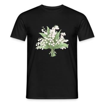 Blumenstrauß vom Maiglöckchen - Männer T-Shirt - Schwarz - Vorne - AI Model Male 178 light (178cm)