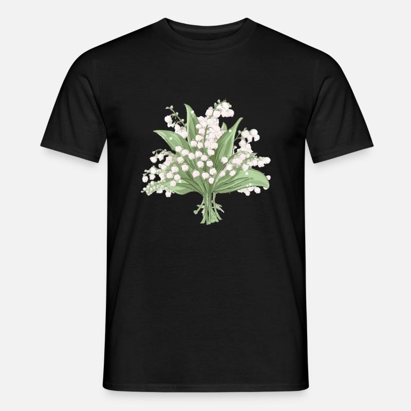 Mazzo di mughetto - T-shirt uomo - nero