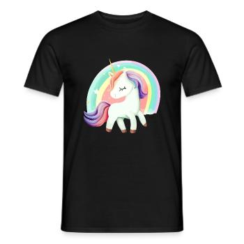 Cute unicorn - T-shirt homme - noir - Devant - AI Model Male 178 light (178cm)
