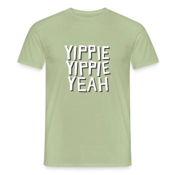 Yippie Yippie Yeah - Die 2000er-Party - Männer T-Shirt - Sage - Vorne - AI Model Male 178 light (178cm)