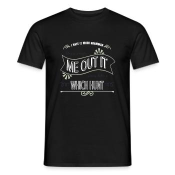 fun funny happy authors bicycle literary gift - Men's T-Shirt - black - Front - AI Model Male 178 light (178cm)