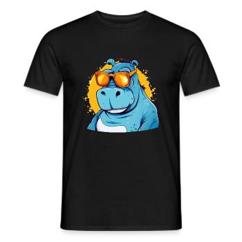 Bob l'hippopotame - T-shirt homme - noir - Devant - AI Model Male 178 light (178cm)