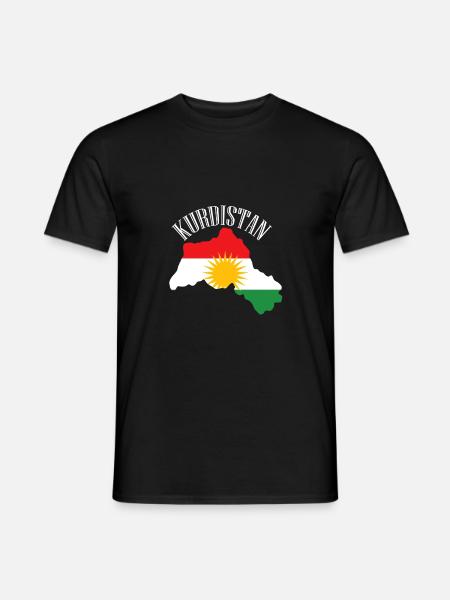 Drapeau terrestre du Kurdistan - T-shirt homme - noir