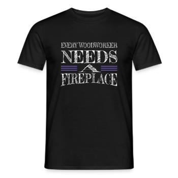 apprentice carpenter joke jokes safety helmet - Männer T-Shirt - Schwarz - Vorne - AI Model Male 178 light (178cm)