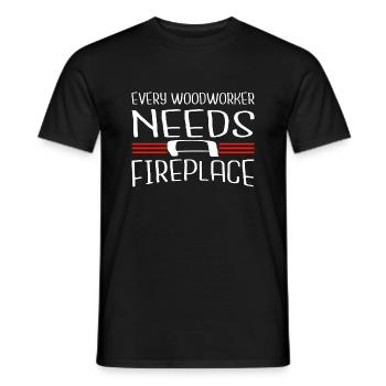 Present Idea Carpenter Humor - Men's T-Shirt - black - Front - AI Model Male 178 light (178cm)