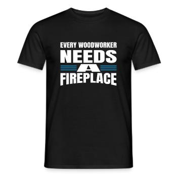 carpenter joke geek felling job carpenter saw - Men's T-Shirt - black - Front - AI Model Male 178 light (178cm)