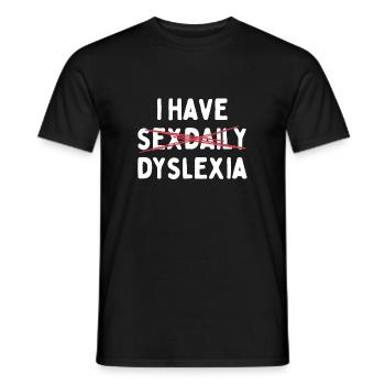 Lustige Legasthenie - Männer T-Shirt - Schwarz - Vorne - AI Model Male 178 light (178cm)