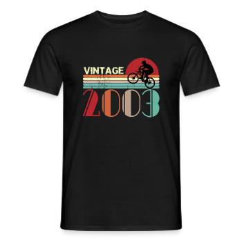 Vintage Geburtstag Retro Sonnenuntergang Design - Männer T-Shirt - Schwarz - Vorne - AI Model Male 178 light (178cm)