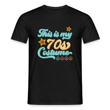70s Party Shirt 70's Costume Cool Saying - Men's T-Shirt - black - Front - AI Model Male 178 light (178cm)