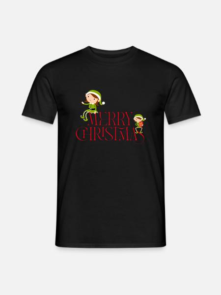 Merry Christmas - Christmas Elves - Men's T-Shirt - black