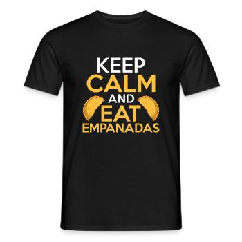 Keep Calm And Eat Empanadas Food Dessert Latin Pas - Men's T-Shirt - black - Front - AI Model Male 178 light (178cm)