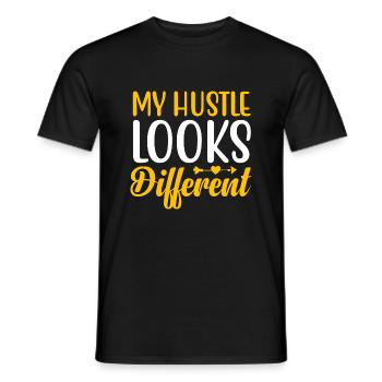 My Hustle a l’air différent - T-shirt homme - noir - Devant - AI Model Male 178 light (178cm)