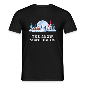 The snow must go on - Village pitoresque - Men's T-Shirt - black - Front - AI Model Male 178 light (178cm)
