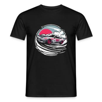 Auto im japanischen Stil, JDM - Männer T-Shirt - Schwarz - Vorne - AI Model Male 178 light (178cm)