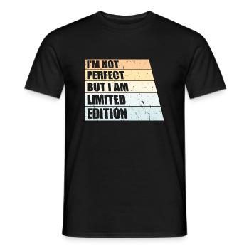 Je ne suis pas parfait mais je suis citation en édition limitée - T-shirt homme - noir - Devant - AI Model Male 178 light (178cm)