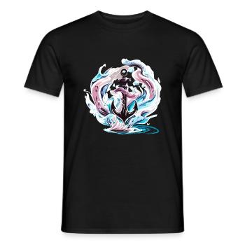 Chrom Anker - Männer T-Shirt - Schwarz - Vorne - AI Model Male 178 light (178cm)
