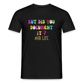 L’avez-vous documenté ? Drôle de dicton sur les ressources humaines - T-shirt homme - noir - Devant - AI Model Male 178 light (178cm)
