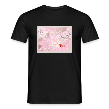 Koi Harmony: A New Year Bloom 2024 Koi - Men's T-Shirt - black - Front - AI Model Male 178 light (178cm)