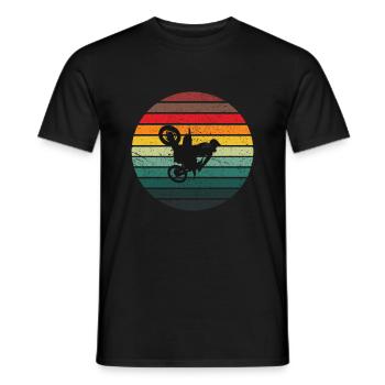 Dirt Life Vintage Motocross Enduro Dirt Bike Fahrer - Männer T-Shirt - Schwarz - Vorne - AI Model Male 178 light (178cm)