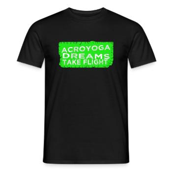 Yoga Happy Strength Training Body Positivity Fun - Men's T-Shirt - black - Front - AI Model Male 178 light (178cm)