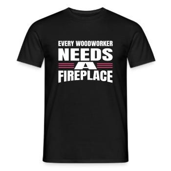 abattage d’arbres abatteur arboriculteur menuisier - T-shirt homme - noir - Devant - AI Model Male 178 light (178cm)