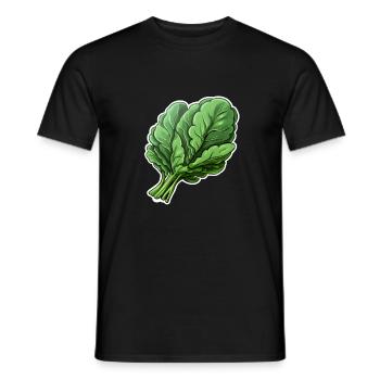 Spinat Bund - Männer T-Shirt - Schwarz - Vorne - AI Model Male 178 light (178cm)