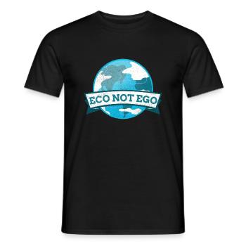 Öko statt Ego - Männer T-Shirt - Schwarz - Vorne - AI Model Male 178 light (178cm)
