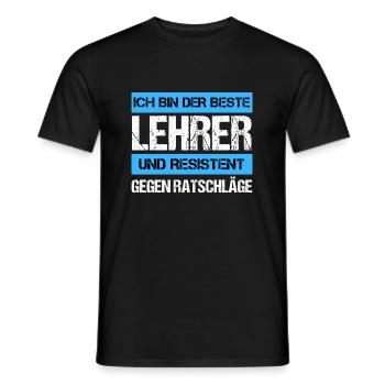Professeur résistant - T-shirt homme - noir - Devant - AI Model Male 178 light (178cm)