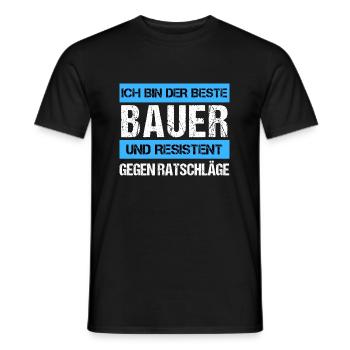 Agriculteur résistant - T-shirt homme - noir - Devant - AI Model Male 178 light (178cm)