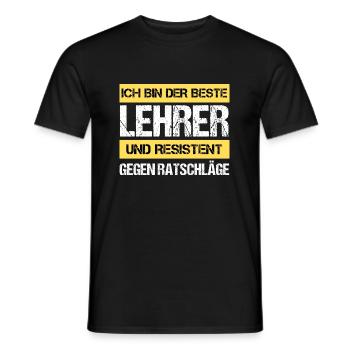 Resistenter Lehrer - Männer T-Shirt - Schwarz - Vorne - AI Model Male 178 light (178cm)