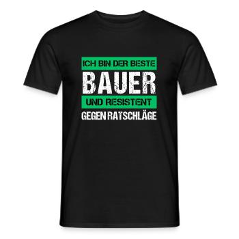 Agriculteur résistant - T-shirt homme - noir - Devant - AI Model Male 178 light (178cm)