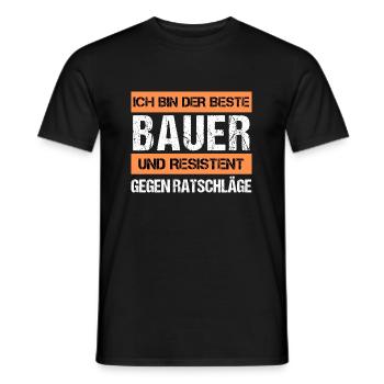 Agriculteur résistant - T-shirt homme - noir - Devant - AI Model Male 178 light (178cm)