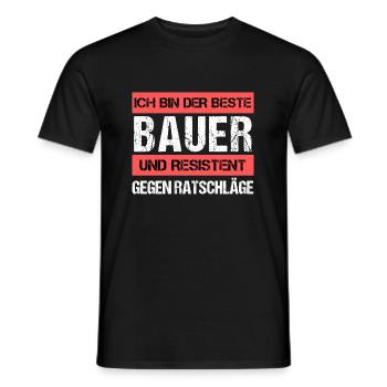 Agriculteur résistant - T-shirt homme - noir - Devant - AI Model Male 178 light (178cm)