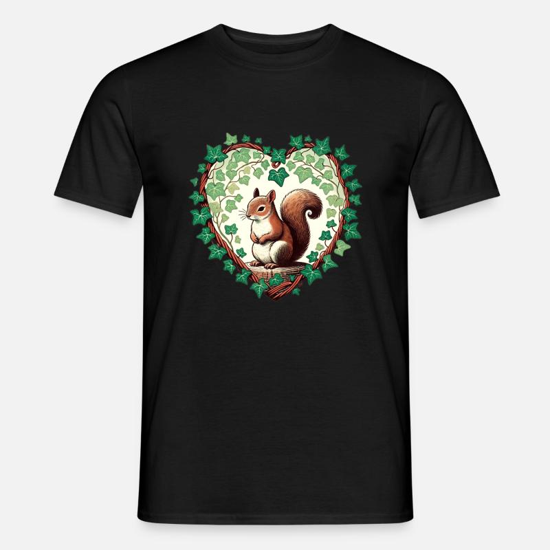 Eichhörnchen - Männer T-Shirt - Schwarz